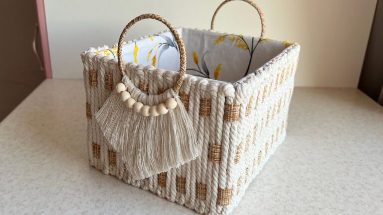 No creerás este elegante cesto… hecho con cajitas recicladas!