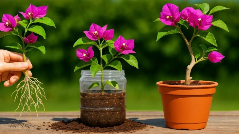 Increíble crecimiento… usa solo una rama de buganvilla!