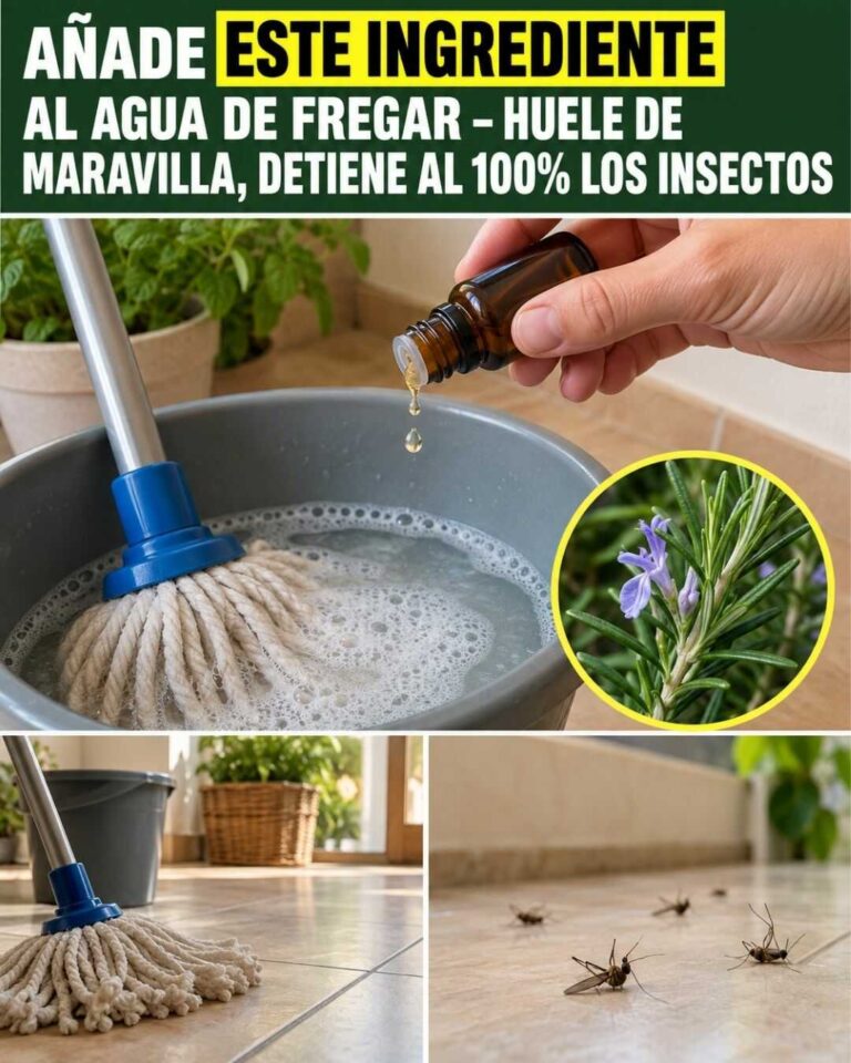 Añade ESTE ingrediente al agua de fregar — huele genial y ayuda a mantener alejados los insectos