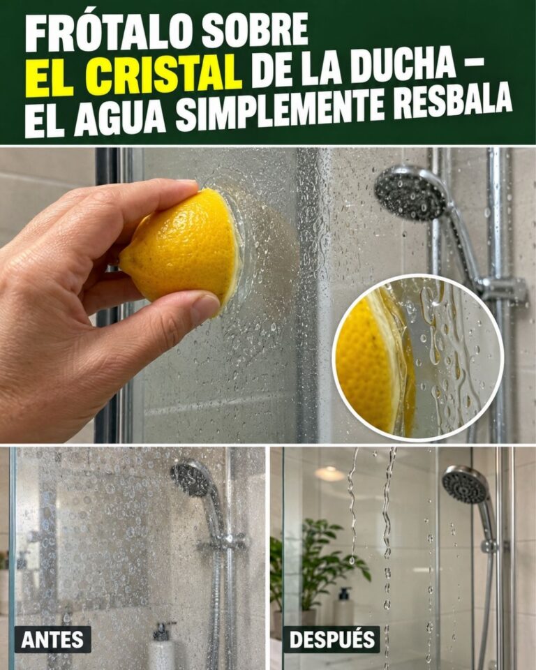 Frótalo sobre el cristal de la ducha – el agua simplemente resbala