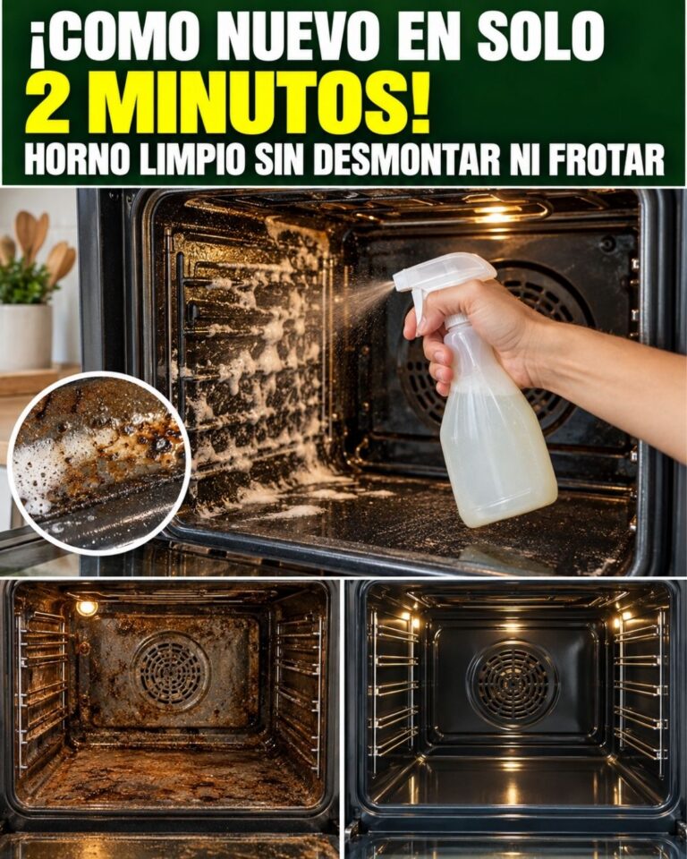 ¡Como nuevo en solo 2 minutos! Horno limpio sin desmontar ni frotar