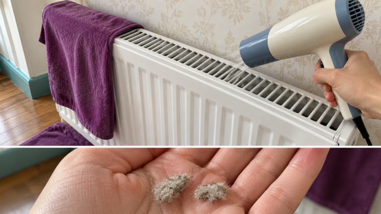 Radiador polvoriento: descubre el dúo de paño y secador de pelo