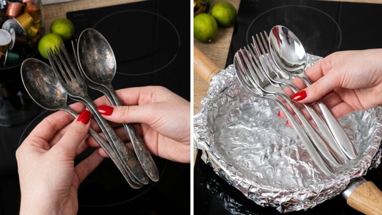 ¡Pon papel de aluminio en agua hirviendo! Tus cubiertos brillarán en 5 minutos